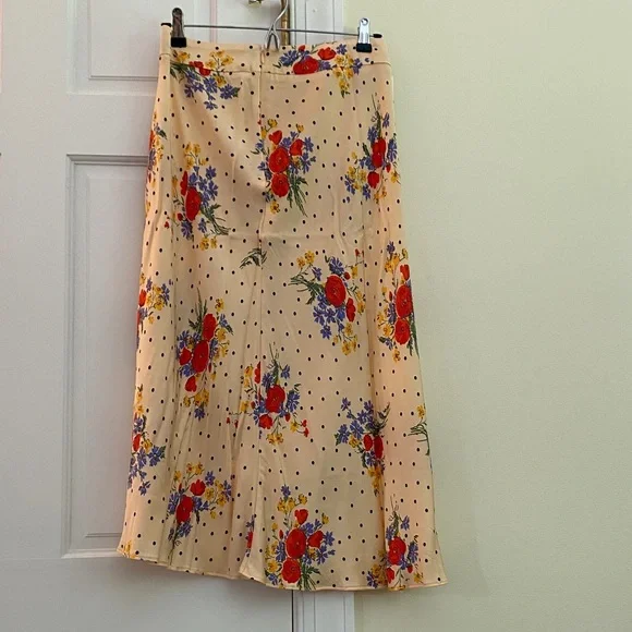 Sezane Sandy midi skirt in color Poppy 38 - Picture 4 of 7